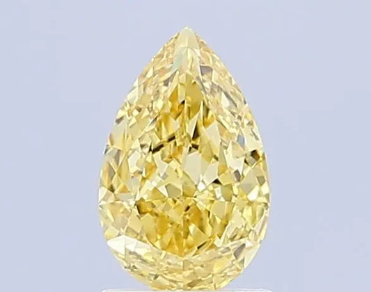 1.37 Carat Pear Cut Fancy Yellow AG & CO Jewellery