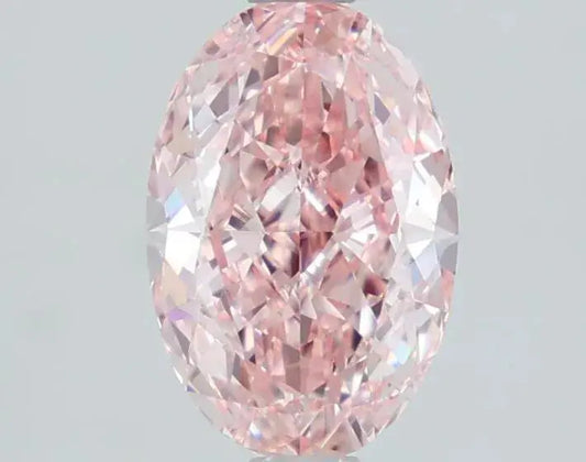 1.41ct Oval Lab Grown Diamond (Colour Fancy Vivid Pink, Clarity VVS2, IGI Certified) - AG & CO Jewellery