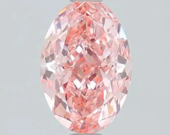 1.45ct oval lab grown diamond (colour fancy vivid pink, clarity vvs2, igi certified) ag & co jewellery