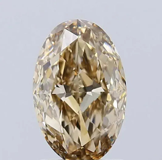 1.51ct Oval Natural Diamond (Colour Fancy Yellowish Brown, Clarity VS2, GIA Certified) AG & CO Jewellery
