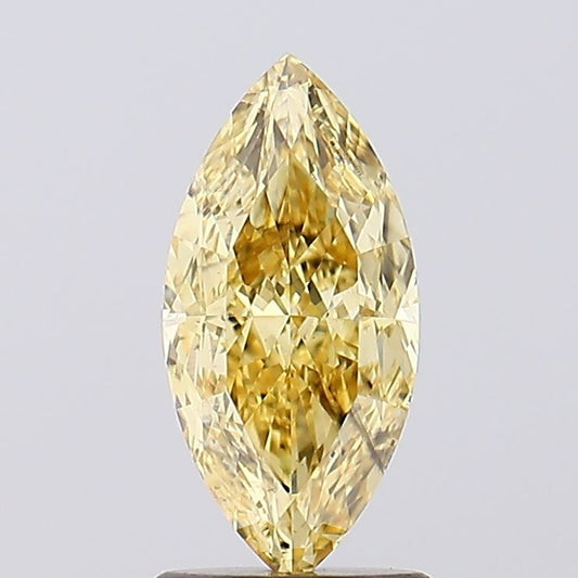 1.53 Carat Marquise Cut Fancy Yellow AG & CO Jewellery