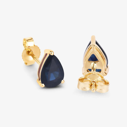 1.60ct Natural Blue Sapphire Pear Earrings AG & CO Jewellery