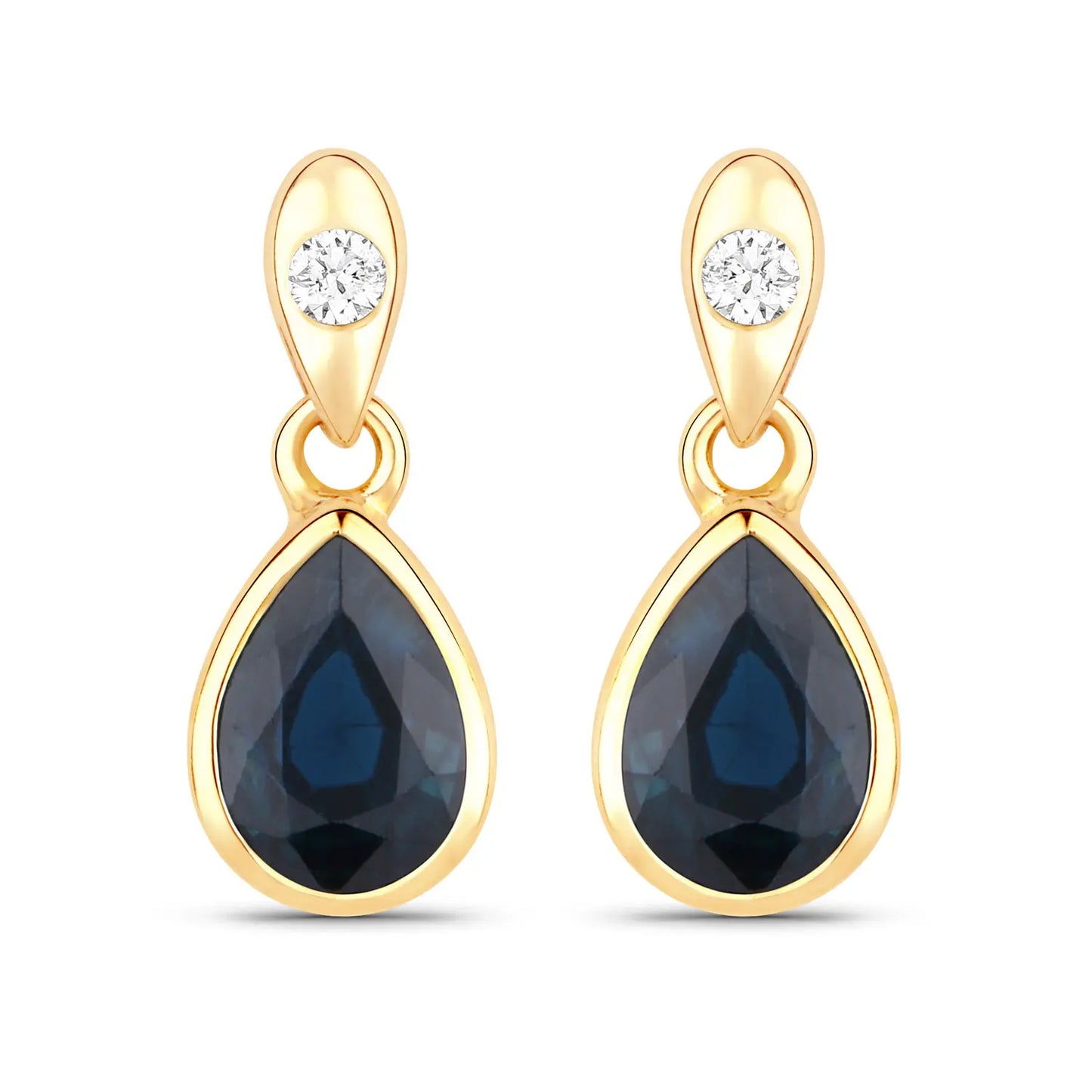 1.65ct natural blue sapphire with diamond earrings ag & co jewellery