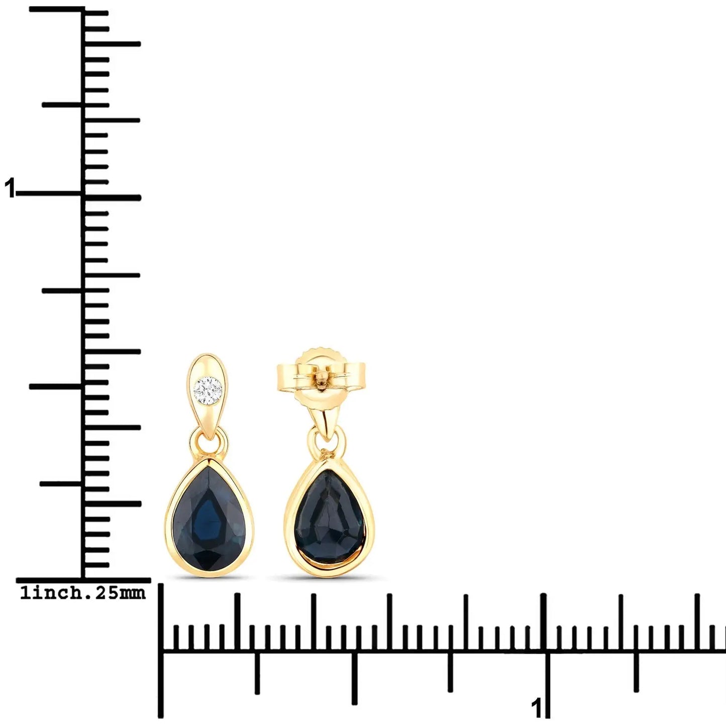 1.65ct natural blue sapphire with diamond earrings ag & co jewellery