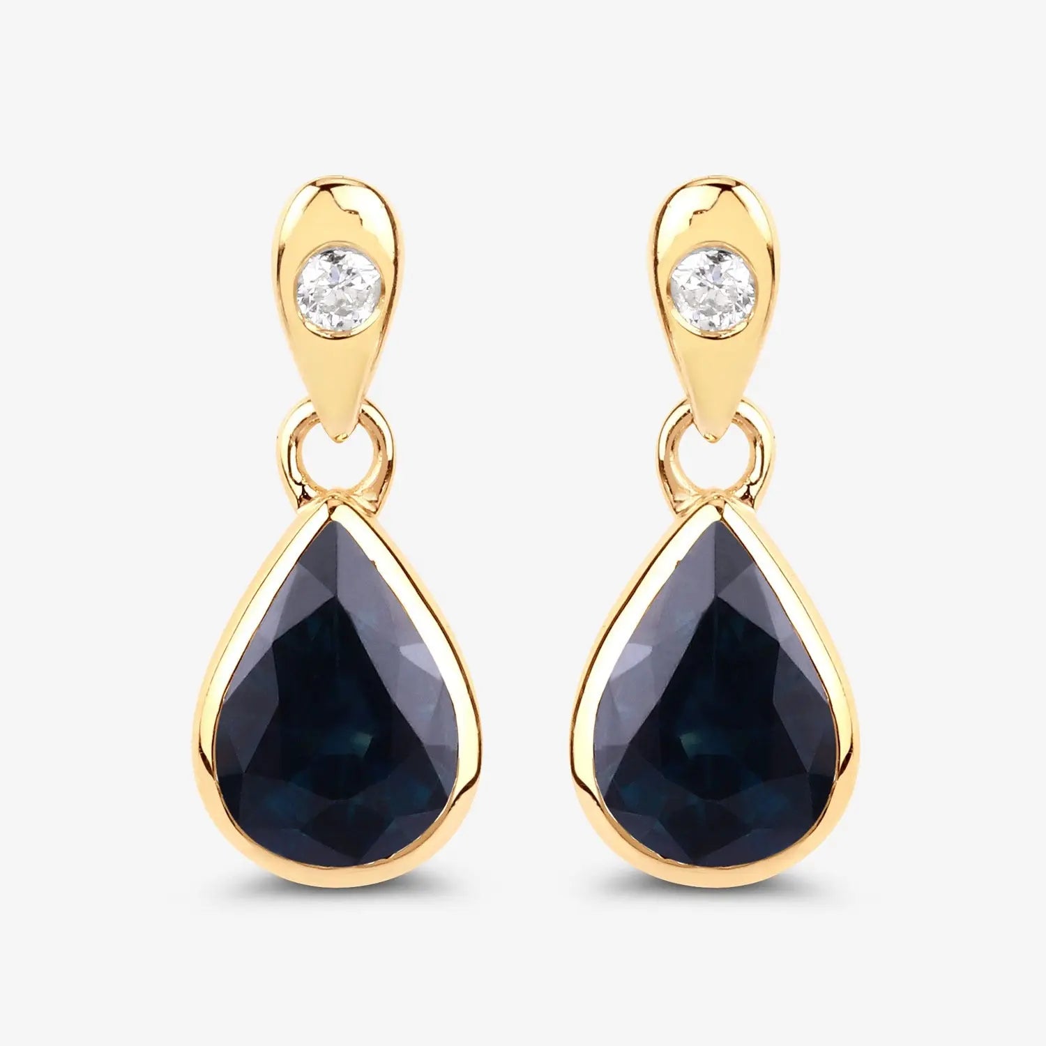 1.65ct Natural Blue Sapphire with Diamond Earrings AG & CO Jewellery