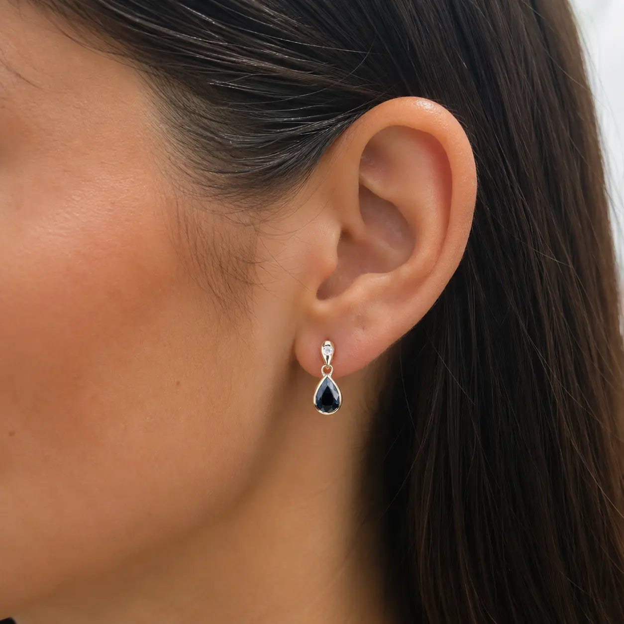 1.65ct natural blue sapphire with diamond earrings ag & co jewellery