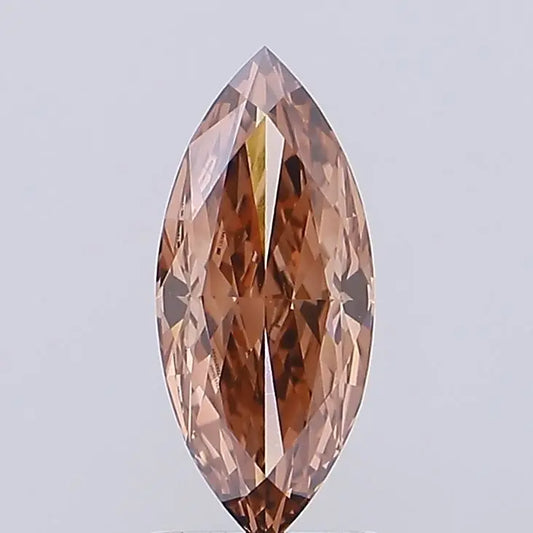 1.66 Carat Marquise Cut Fancy Brown AG & CO Jewellery