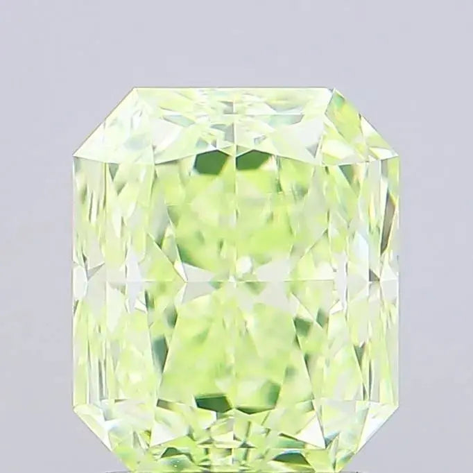 1.74ct radiant natural diamond (colour fancy intense green, clarity vvs2, gia certified)