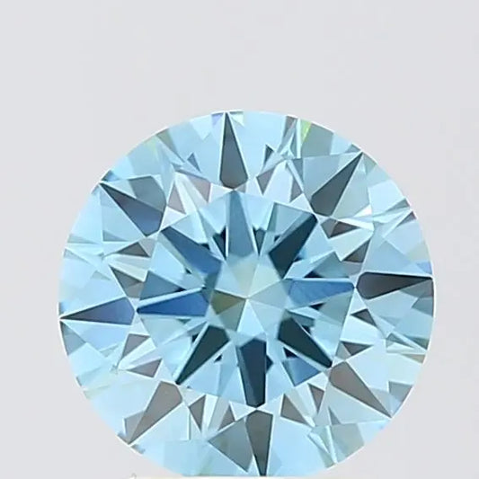1.79 Carat Round Cut Fancy Blue AG & CO Jewellery