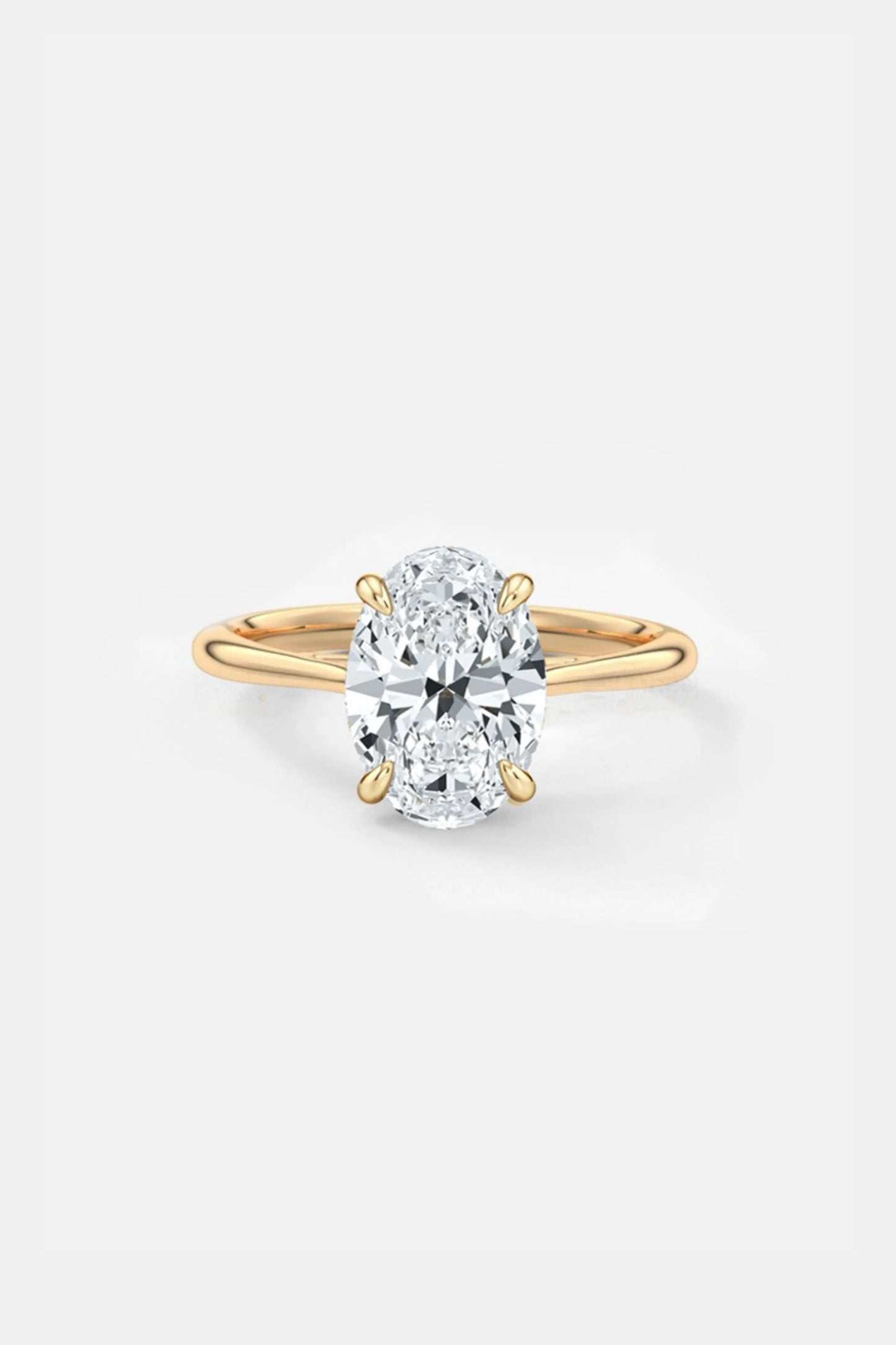 1.80ct oval solitaire lab grown diamond engagement ring 14k solid yellow gold ag & co jewellery