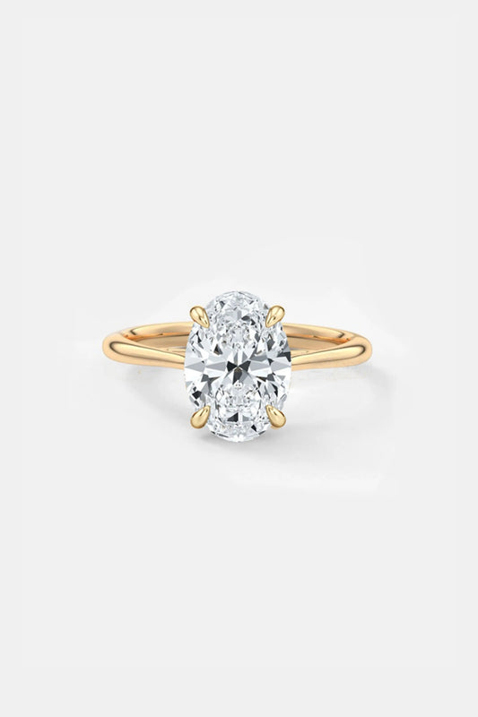 1.80CT Oval Solitaire Lab Grown Diamond Engagement Ring 14K Solid Yellow Gold AG & CO Jewellery