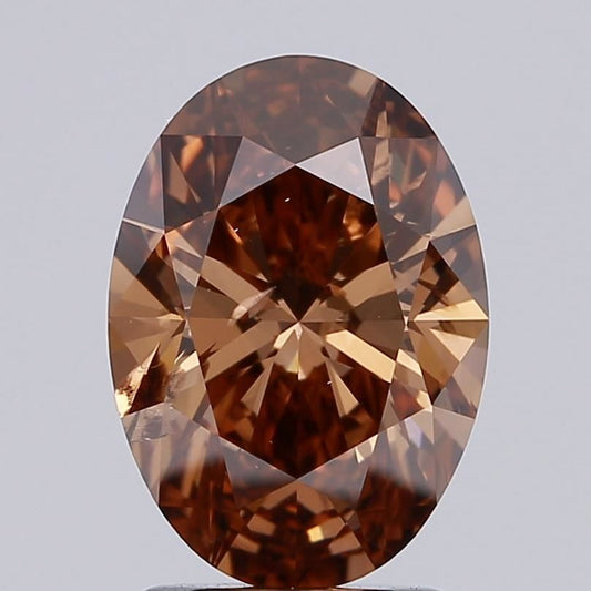 1.81 Carat Oval Cut Fancy Brown AG & CO Jewellery