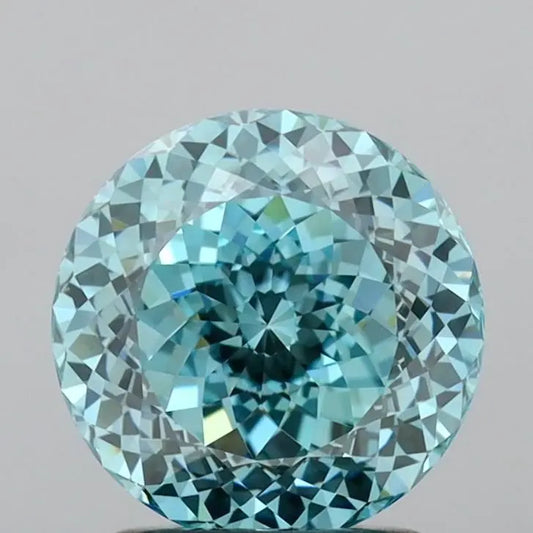1.85ct Portuguese Cut Fancy Vivid Blue Diamond – VS1 | Rare "Flower" Cut
