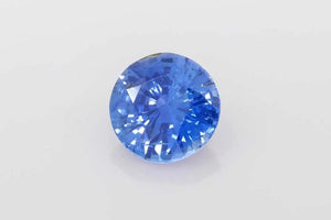 1.86 Carat Round  Cut Blue Sapphire
