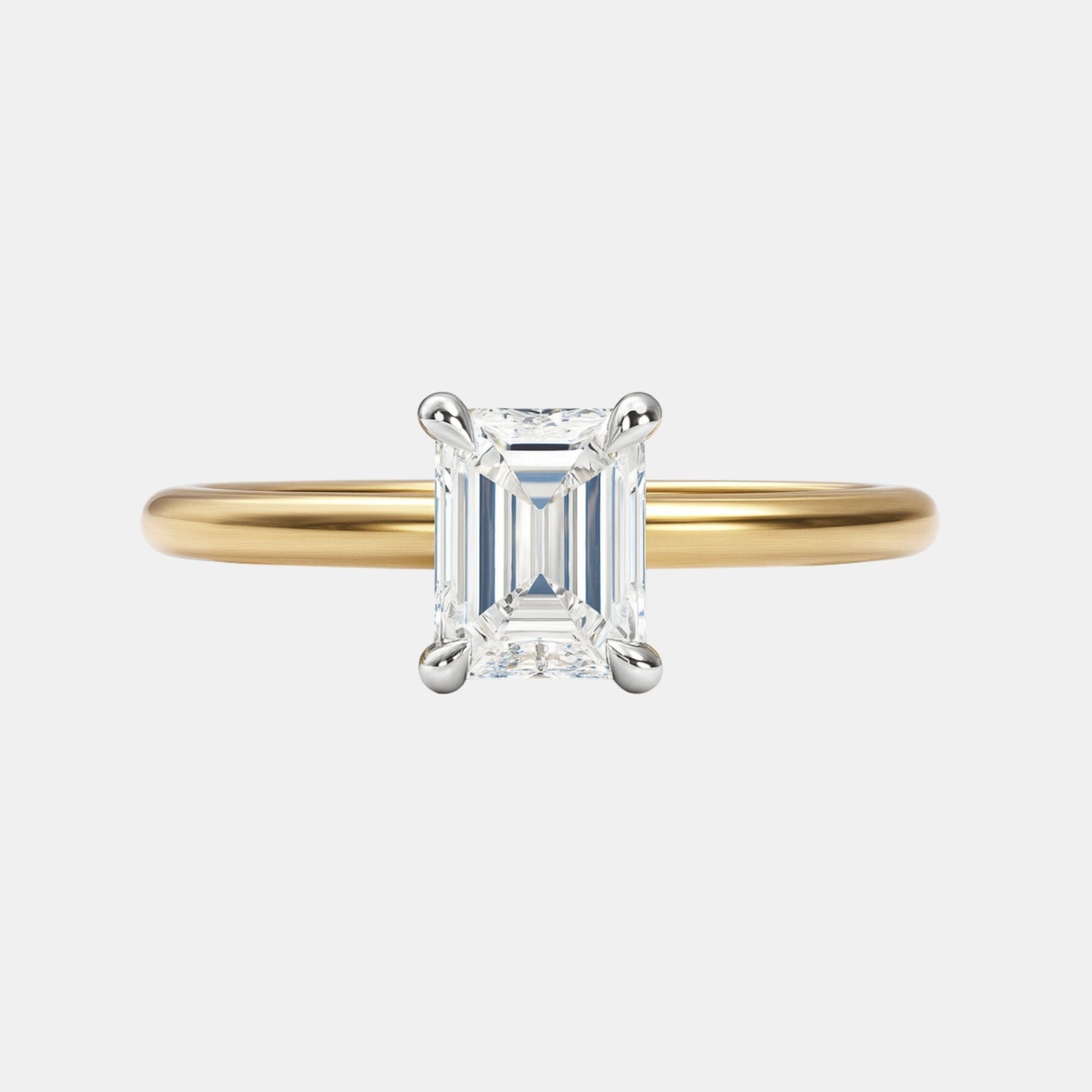 noor – emerald cut solitaire ring setting ag & co jewellery