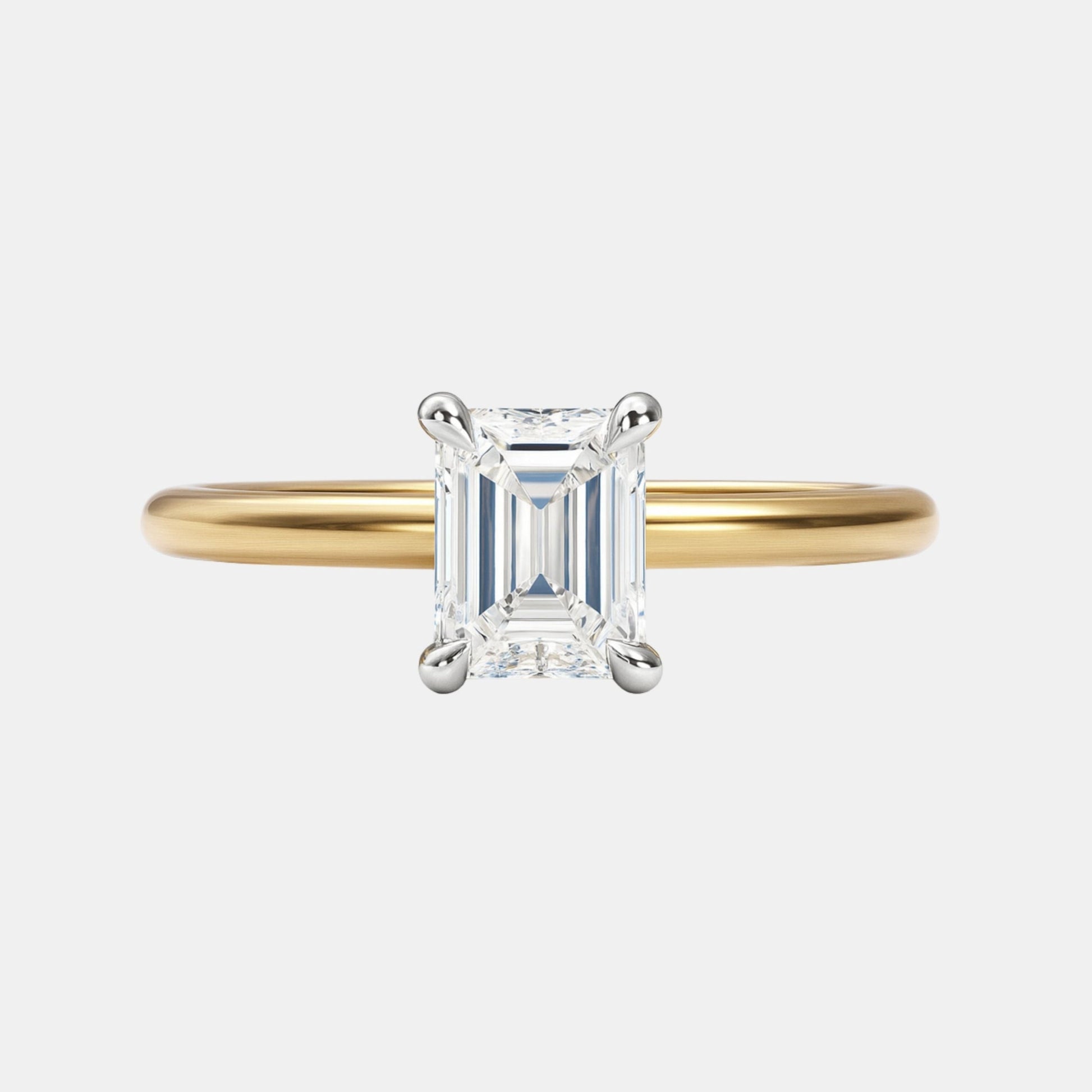 NOOR – Emerald Cut Solitaire Ring Setting AG & CO Jewellery
