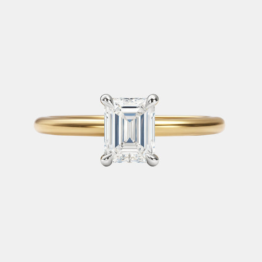 NOOR – Emerald Cut Solitaire Ring Setting AG & CO Jewellery