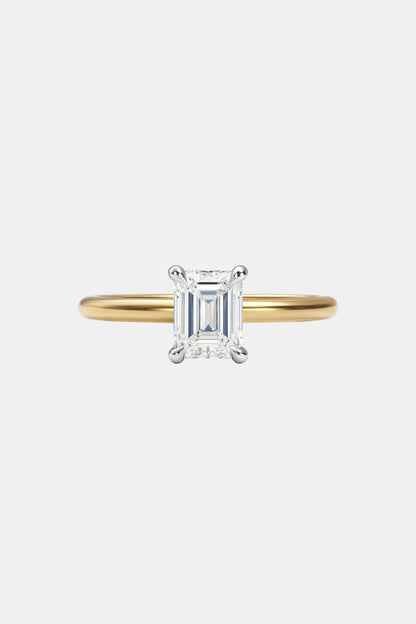 NOOR – Emerald Cut Solitaire Ring Setting AG & CO Jewellery