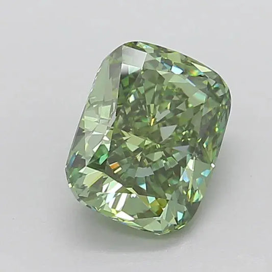 3.29ct Elongated Cushion modified Lab Grown Diamond (Colour Fancy Vivid Green, Clarity VVS2, IGI Certified) - AG & CO Jewellery