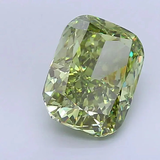 6.04ct Elongated Cushion brilliant Lab Grown Diamond (Colour Fancy Vivid Green, Clarity VS1, IGI Certified) - AG & CO Jewellery