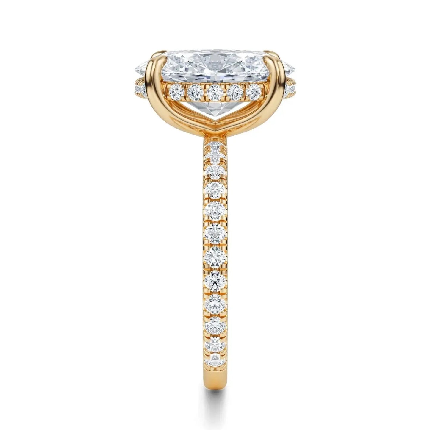 sophie oval hidden halo pavé engagement ring ag & co jewellery