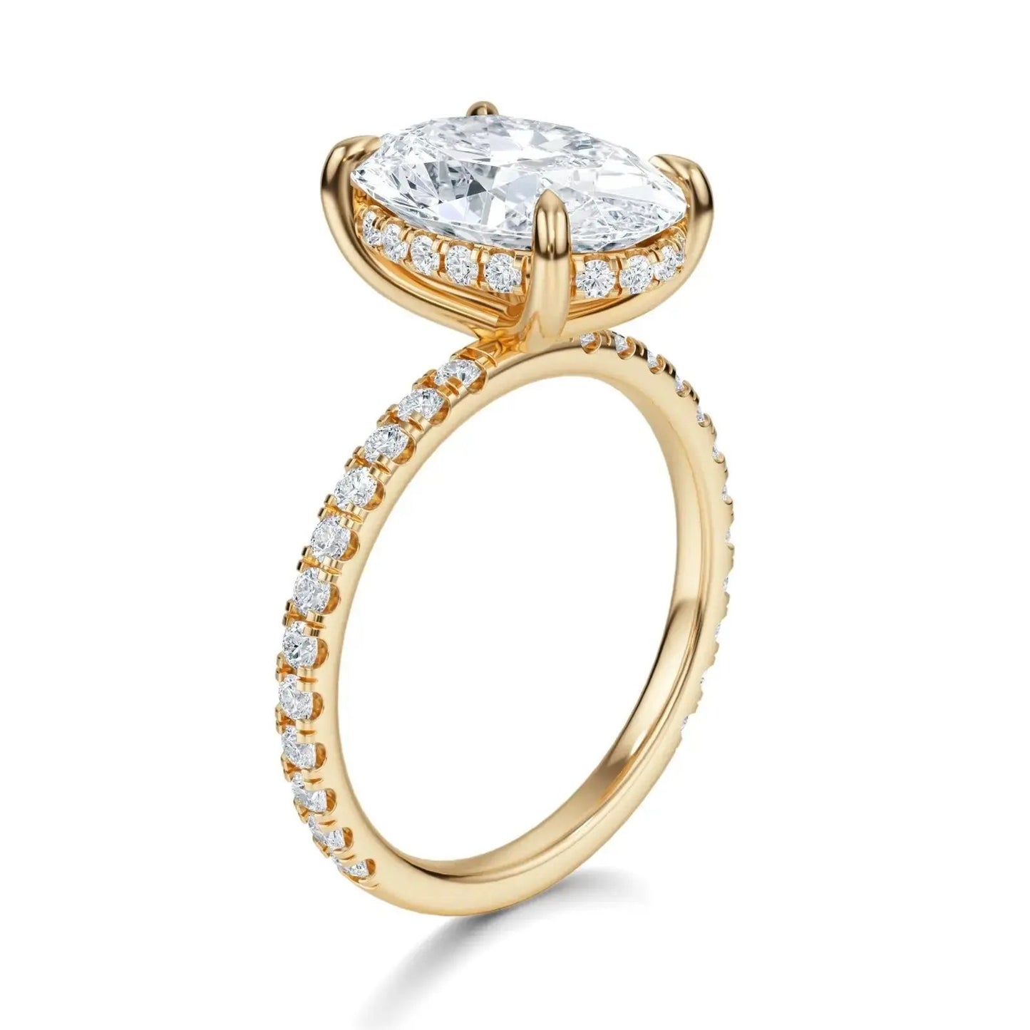 sophie oval hidden halo pavé engagement ring ag & co jewellery