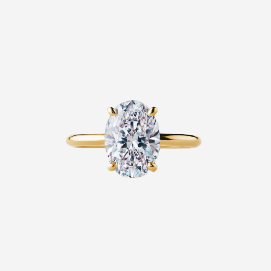 2.50ct oval solitaire lab grown diamond engagement ring 14k solid gold ag & co jewellery