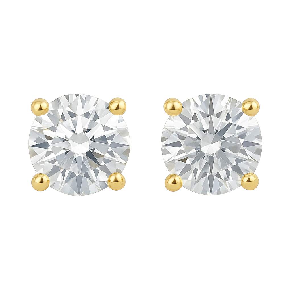 4-Prong Lab Grown Diamond Stud Earrings 0.50-6.00 carat Diamond Studs 14K Solid Gold IGI certified AG & CO Jewellery