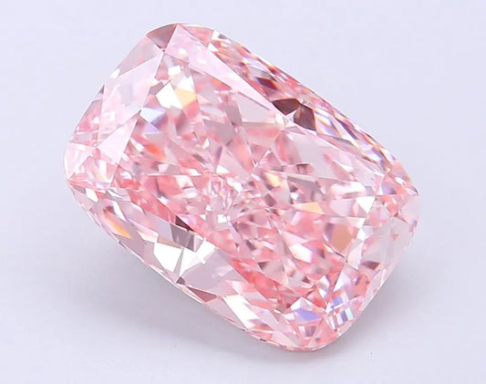 6.00ct Elongated Cushion modified Lab Grown Diamond (Colour Fancy Vivid Pink, Clarity VS1, IGI Certified) - AG & CO Jewellery