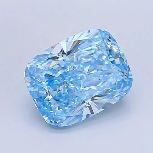 3.60ct Elongated Cushion brilliant Lab Grown Diamond (Colour Fancy Vivid Blue, Clarity VS2, IGI Certified) - AG & CO Jewellery