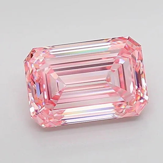 3.08ct Emerald Lab Grown Diamond (Colour Fancy Intense Pink, Clarity VS1, IGI Certified) AG & CO Jewellery