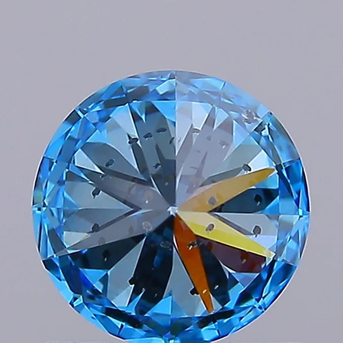 1.00ct Round Lab Grown Diamond (Colour Fancy Vivid Blue, Clarity VS2, Cut ID, IGI Certified) AG & CO Jewellery