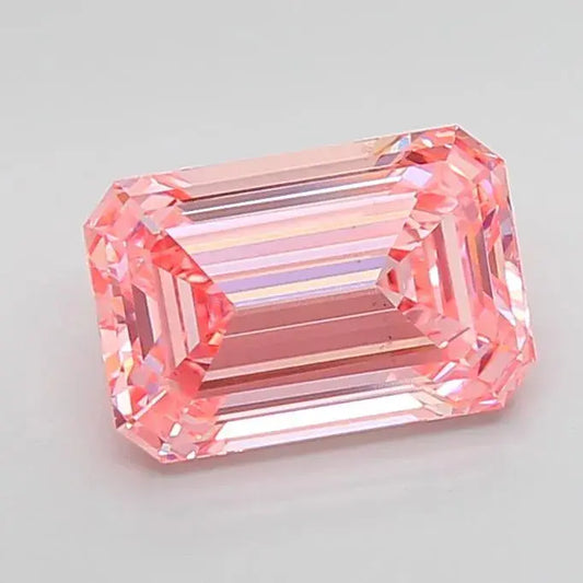 4.01ct Emerald Lab Grown Diamond (Colour Fancy Vivid Pink, Clarity VS1, IGI Certified) - AG & CO Jewellery
