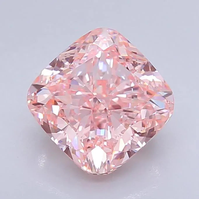 3.36ct cushion brilliant lab grown diamond (colour fancy vivid pink, clarity vvs2, cut gd, igi certified) ag & co jewellery