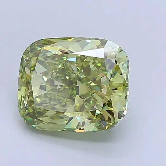 5.02ct Elongated Cushion modified Lab Grown Diamond (Colour Fancy Vivid Green, Clarity VS1, IGI Certified) - AG & CO Jewellery