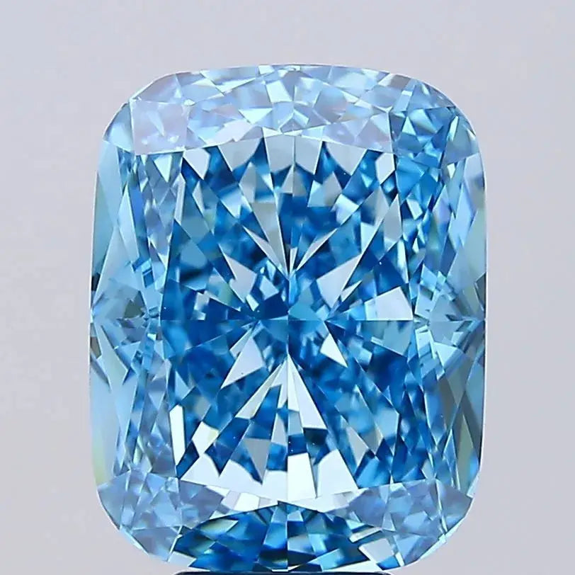 8.73ct elongated cushion modified lab grown diamond (colour fancy vivid blue, clarity vvs2, igi certified) - ag & co jewellery