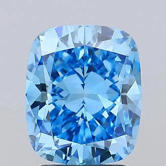 2.72ct Elongated Cushion modified Lab Grown Diamond (Colour Fancy Vivid Blue, Clarity VS1, IGI Certified) - AG & CO Jewellery