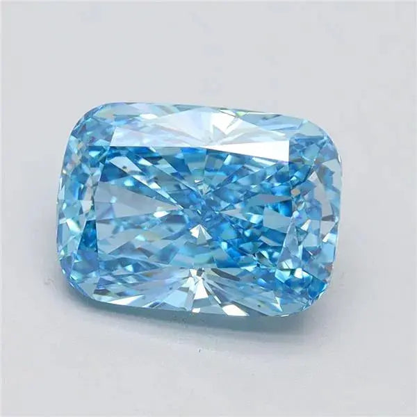 2.75ct elongated cushion brilliant lab grown diamond (colour fancy vivid blue, clarity vs2, igi certified) - ag & co jewellery