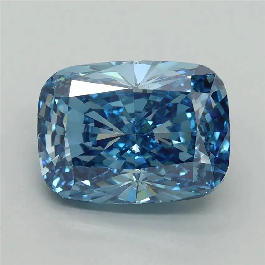 5.08ct Elongated Cushion brilliant Lab Grown Diamond (Colour Fancy Vivid Blue, Clarity VS1, IGI Certified) - AG & CO Jewellery
