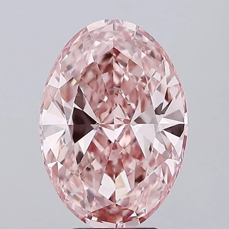 4.55ct oval lab grown diamond (colour fancy vivid pink, clarity vs2, igi certified) ag & co jewellery