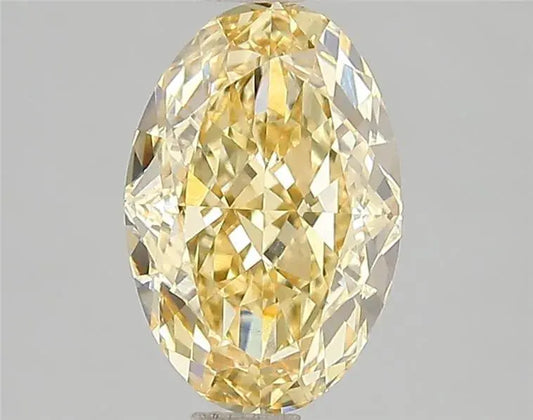 2.05ct Oval Lab Grown Diamond (Colour Fancy Vivid Yellow, Clarity VVS2, IGI Certified) - AG & CO Jewellery