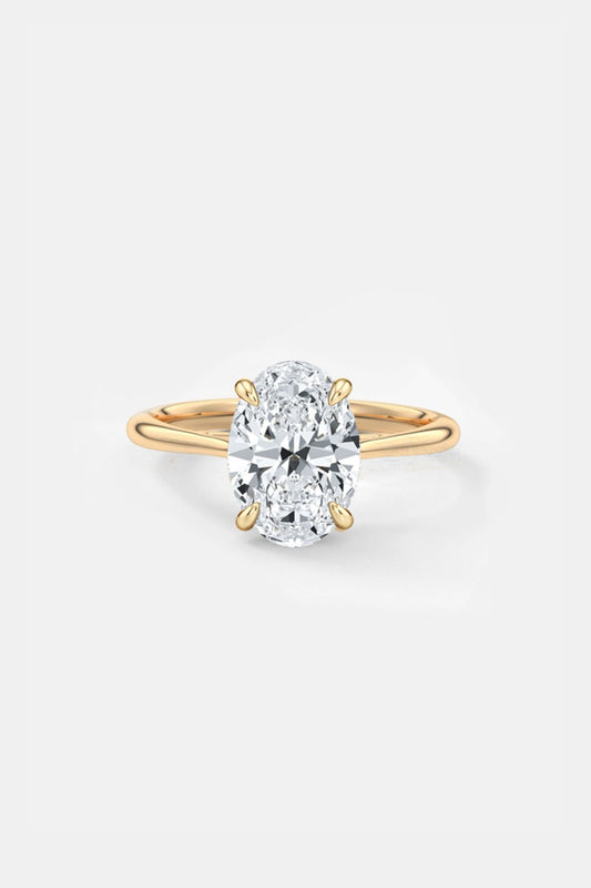 1.80CT Oval Solitaire Lab Grown Diamond Engagement Ring 14K Solid Yellow Gold AG & CO Jewellery