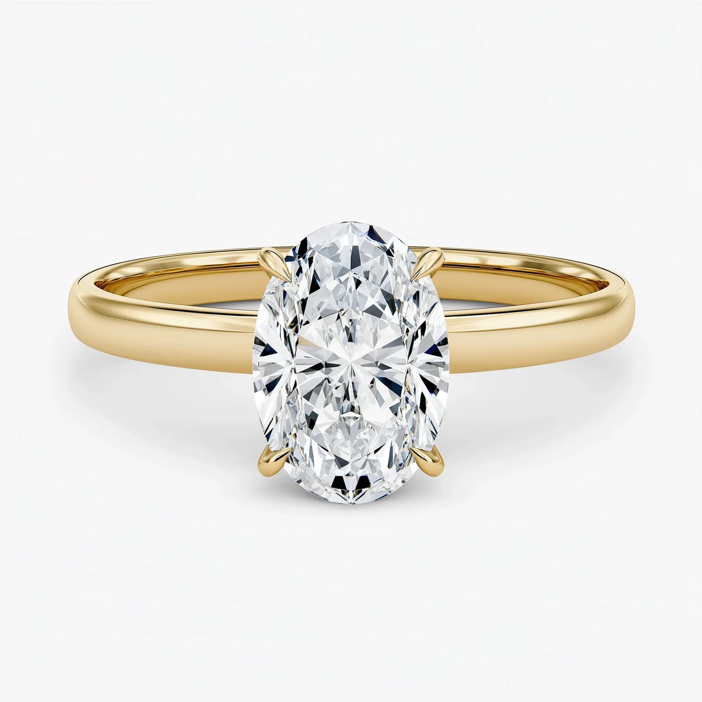 2.00 carat moissanite oval solitaire diamond ring with hidden halo ag & co jewellery