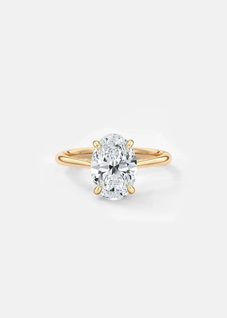 2.00CT Oval Solitaire Lab Grown Diamond Engagement Ring 14K AG & CO Jewellery