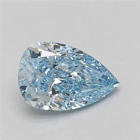 2.01ct Pear Lab Grown Diamond (Colour Fancy Vivid Blue, Clarity VS1, IGI Certified) - AG & CO Jewellery