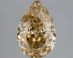 2.01ct Pear Natural Diamond (Colour Fancy Light Yellow Brown, Clarity SI2, Cut GD, GIA Certified)