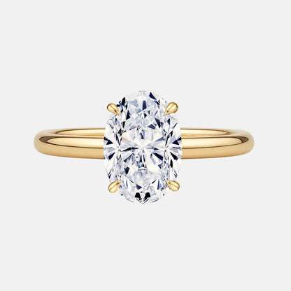 2.03CT Oval Solitaire With Hidden Halo AG & CO Jewellery