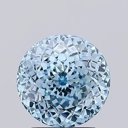 2.19ct Fancy Blue Portuguese Cut Round Lab Diamond (Colour Fancy Intense Blue, Clarity VVS2, IGI Certified) - AG & CO Jewellery