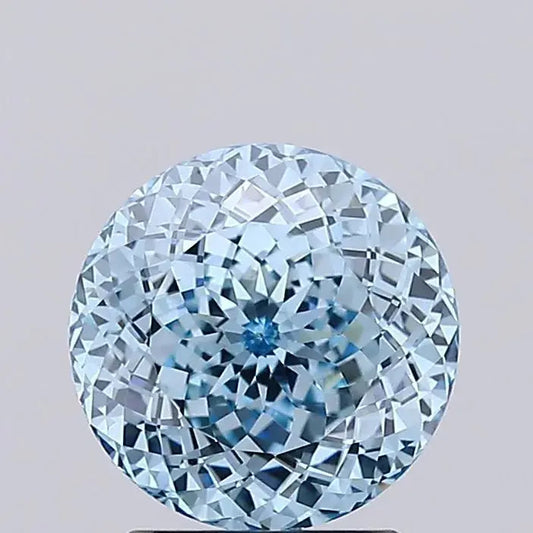 2.19ct Fancy Blue Portuguese Cut Round Lab Diamond (Colour Fancy Intense Blue, Clarity VVS2, IGI Certified) - AG & CO Jewellery