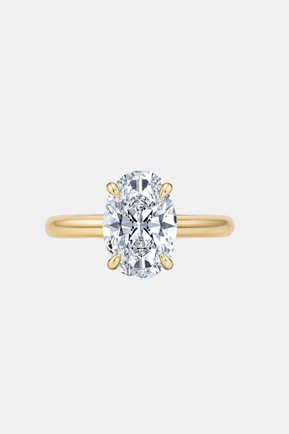2.50CT Oval Solitaire Lab Grown Diamond Engagement Ring 14K Solid Gold AG & CO Jewellery